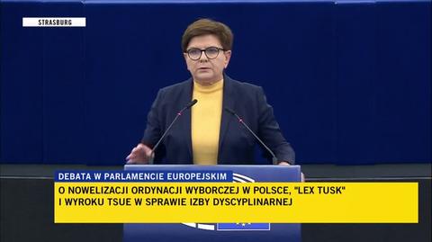 Debata w PE o Polsce. Szydło: to my stoimy na straży europejskiej praworządności
