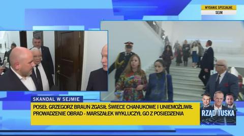 Jarosław Kaczyński chce dymisji Szymona Hołowni w związku z zachowaniem Grzegorza Brauna