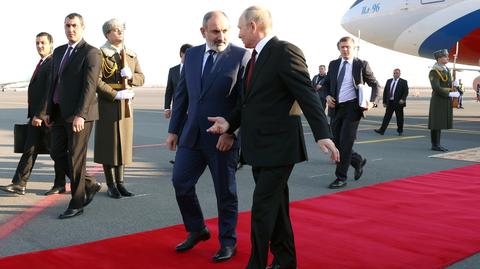 Wizyta Putina w Armenii. Nagranie archiwalne   