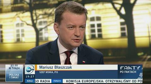 Mariusz Błaszczak o nowym rzeczniku rządu