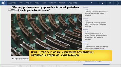Mosiński: ja bym się cieszył na miejscu opozycji z dodatkowego posiedzenia Sejmu