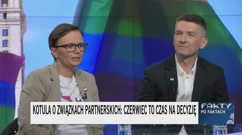 "Odpowiedzialność polityczną za to, że związków partnerskich w Polsce wciąż nie ma jest po stronie pana premiera Donalda Tuska"