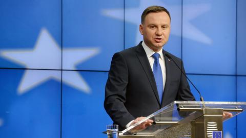 Prezydent Andrzej Duda po spotkaniu z przewodniczącym Donaldem Tuskiem