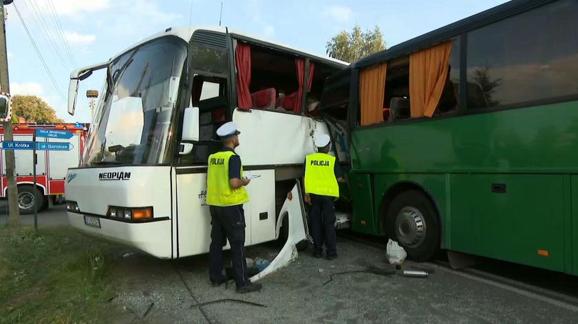 Panki: Zderzenie dwóch autobusów