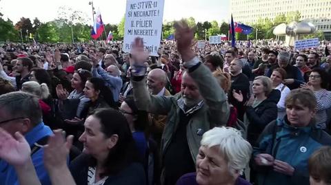 Protest na Słowacji. Wideo archiwalne