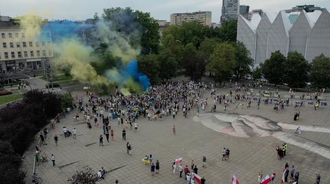 Dzień Niepodległości Ukrainy. Obchody w Szczecinie (wideo z drona)