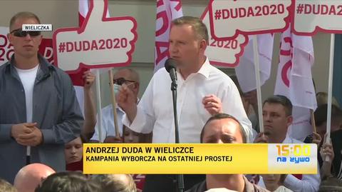 Andrzej Duda w Wieliczce. "My spokojnie realizowaliśmy nasz program"