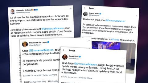 Z Unii Europejskiej spływają gratulacje do Emmanuela Macrona. Relacja z Brukseli Macieja Sokołowskiego