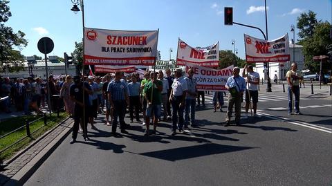 Protest sadowników pod Kancelarią Premiera