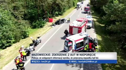 Wypadek na DW631. Relacja reportera tvnwarszawa.pl