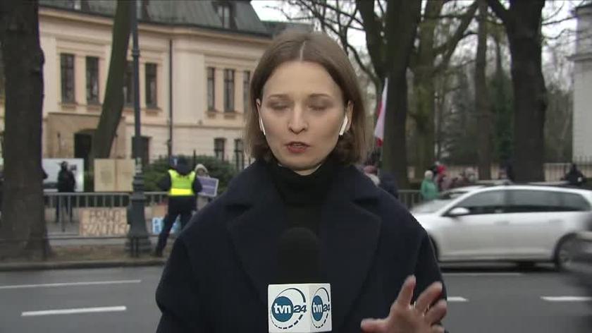 Relacja reporterki TVN24 dotycząca rozprawy w TK 