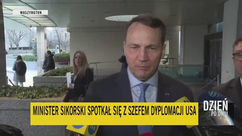 Sikorski: Blinken dziękował Polsce za dawanie przykładu innym sojusznikom