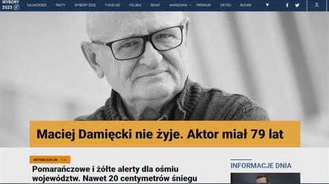 Maciej Damięcki nie żyje. Aktor miał 79 lat