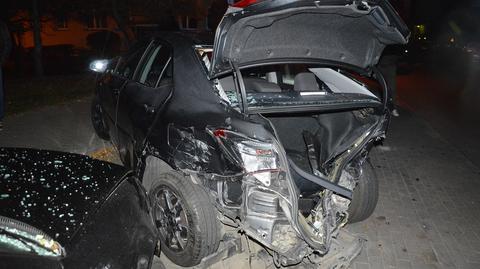 Rajd pijanego 51-latka po Chełmie. Uszkodził 10 samochodów