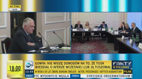 Gowin: Tusk miał pretensje do szefa ABW