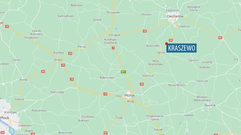 Wypadek na drodze krajowej w miejscowości Kraszewo