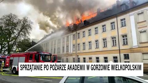 Kanclerz uczelni: pożar wybuchł na poddaszu, które było remontowane