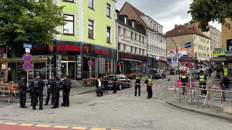Atak na policjantów przy strefie kibica w Hamburgu