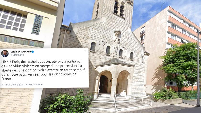 Antifa zaatakowała procesję katolików w okolicy parafii Notre-Dame des Otages w Paryżu 