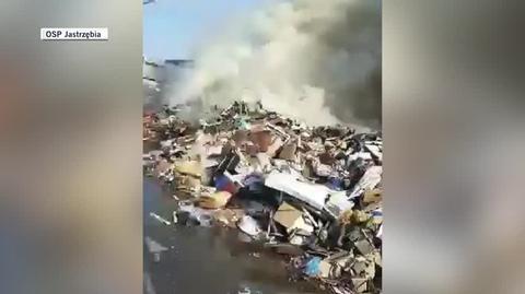 Płonęło składowisko odpadów w Radomiu