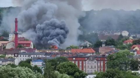 Pożar sklepu w Słupsku 
