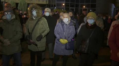 Tychy. Protest w obronie TVN i innych wolnych mediów