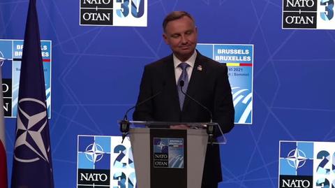 Andrzej Duda po zakończeniu szczytu NATO w Brukseli