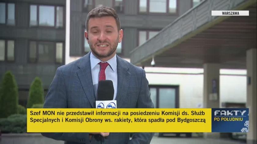 Szef MON opuścił posiedzenie komisji, na której miał złożyć wyjaśnienia w sprawie rakiety spod Bydgoszczy