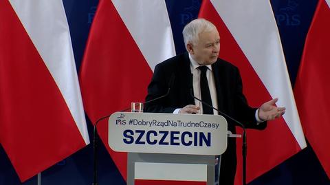 "Kłamstwo, hańba". Przerwane przemówienie Jarosława Kaczyńskiego