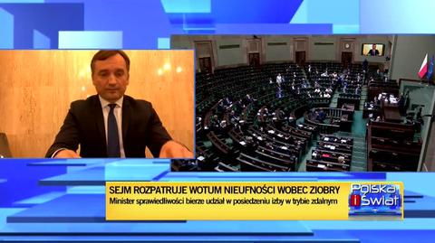 Ziobro: ze smutkiem obserwuję, że opozycja angażuje się we wsparcie działań, które nie mają nic wspólnego z porządkiem prawnym