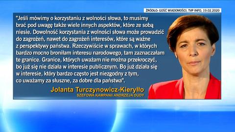 Turczynowicz-Kieryłło: dowolność korzystania z wolności słowa może prowadzić do zagrożeń