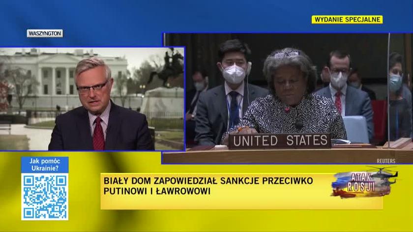 Relacja korespondenta "Faktów" TVN Marcina Wrony na temat posiedzenia Rady Bezpieczeństwa ONZ