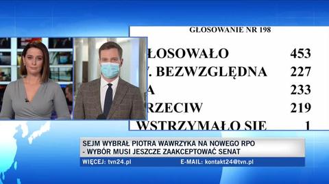 Politycy o wyborze Piotra Wawrzyka na Rzecznika Praw Obywatelskich