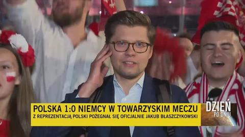 Szaleństwo kibiców po meczu Polska-Niemcy. Relacja Michała Gołębiowskiego
