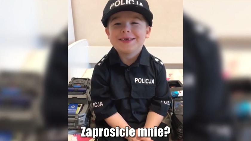 7-letniego Andrzejka odwiedzili policjanci 