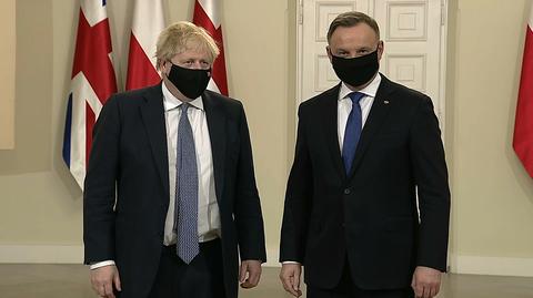 Boris Johnson spotkał się z prezydentem Andrzejem Dudą [luty 2022]