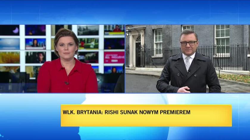 Rishi Sunak premierem Wielkiej Brytanii. Relacja korespondenta "Faktów" TVN24