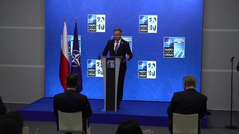 Przemówienie prezydenta Andrzeja Dudy po zakończeniu szczytu NATO w Brukseli