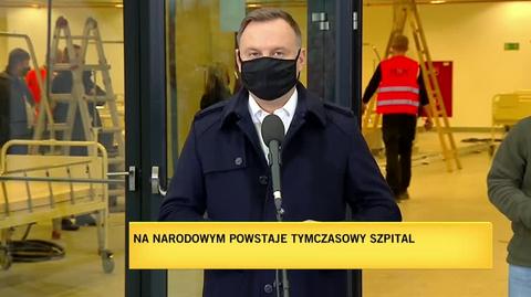Prezydent Andrzej Duda o szpitalu na Stadionie Narodowym 