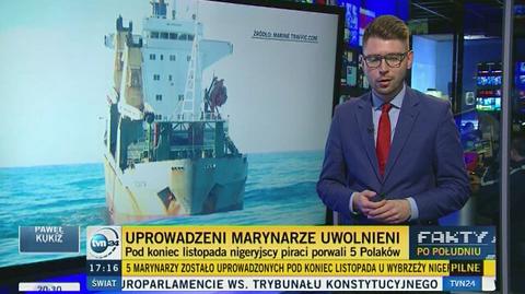Porwani polscy marynarze na wolności. Szydło: są cali i zdrowi