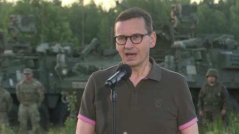 Premier Morawiecki na poligonie w Orzyszu. "Armia musi być gwarantem przyszłości"
