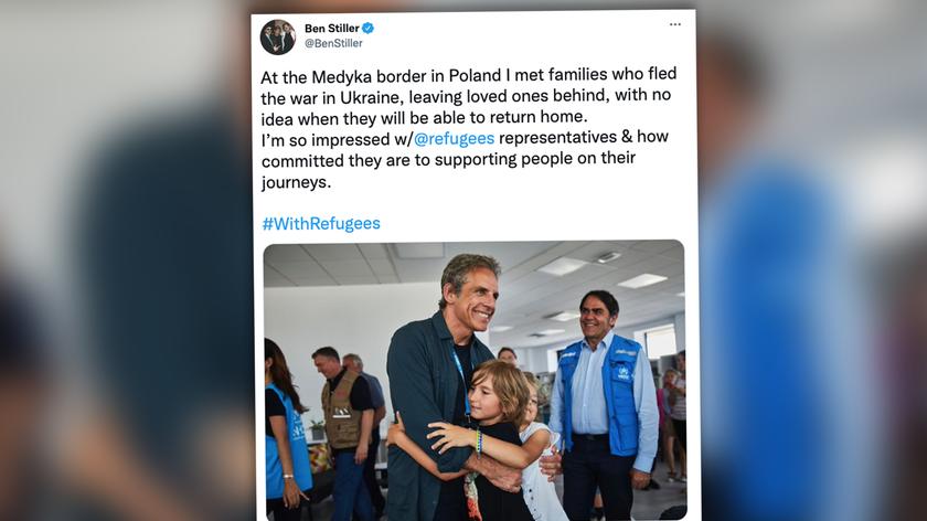 Ben Stiller jako ambasador dobrej woli przy ONZ spotkał się z ukraińskimi rodzinami w Rzeszowie