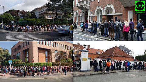 Polacy głosują za granicą, kolejki przed konsulatami