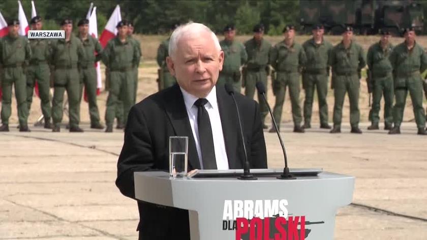 Jarosław Kaczyński o zakupie amerykańskich czołgów dla Wojska Polskiego (wideo z dn. 14.07.2021)