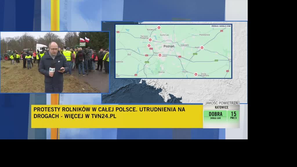 Protest rolników w Poznaniu