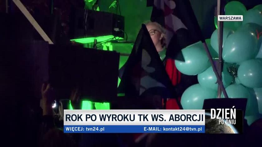Protest w Warszawie w rocznicę wyroku TK ws. aborcji