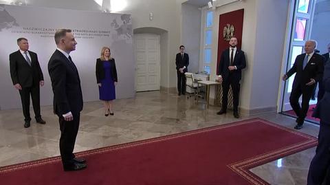 Przywitanie prezydenta USA w Pałacu Prezydenckim