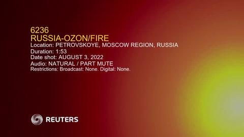 Płonie magazyn firmy Ozon w pobliżu Moskwy 
