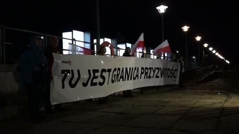 Protest w trakcie obchodów 1 września na Westerplatte