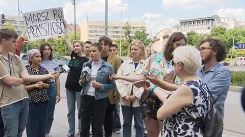 Protest młodych w Warszawie